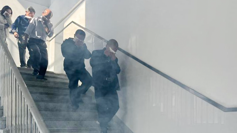 浙農(nóng)市集河莊農(nóng)貿(mào)市場開展消防疏散演習